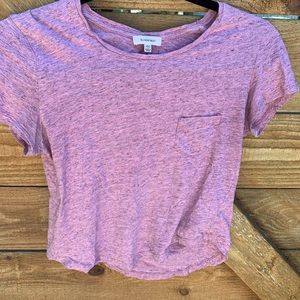 Pink mélange Sunday Best tee with front pocket